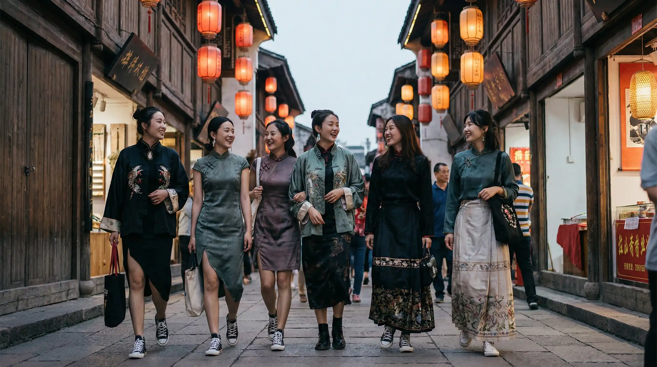 《姜可》金银花露姜可林慕 新中式时尚穿搭街拍